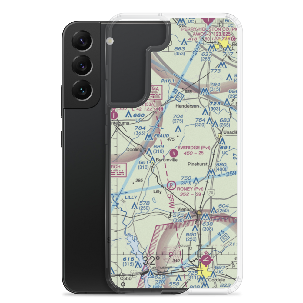 Everidge Airport (47GA) VFR Sectional Samsung Case Samsung Galaxy S22 Plus model shown