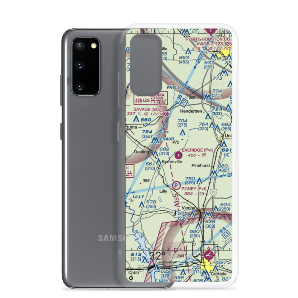 Everidge Airport (47GA) VFR Sectional Samsung Case Samsung Galaxy S20 model shown