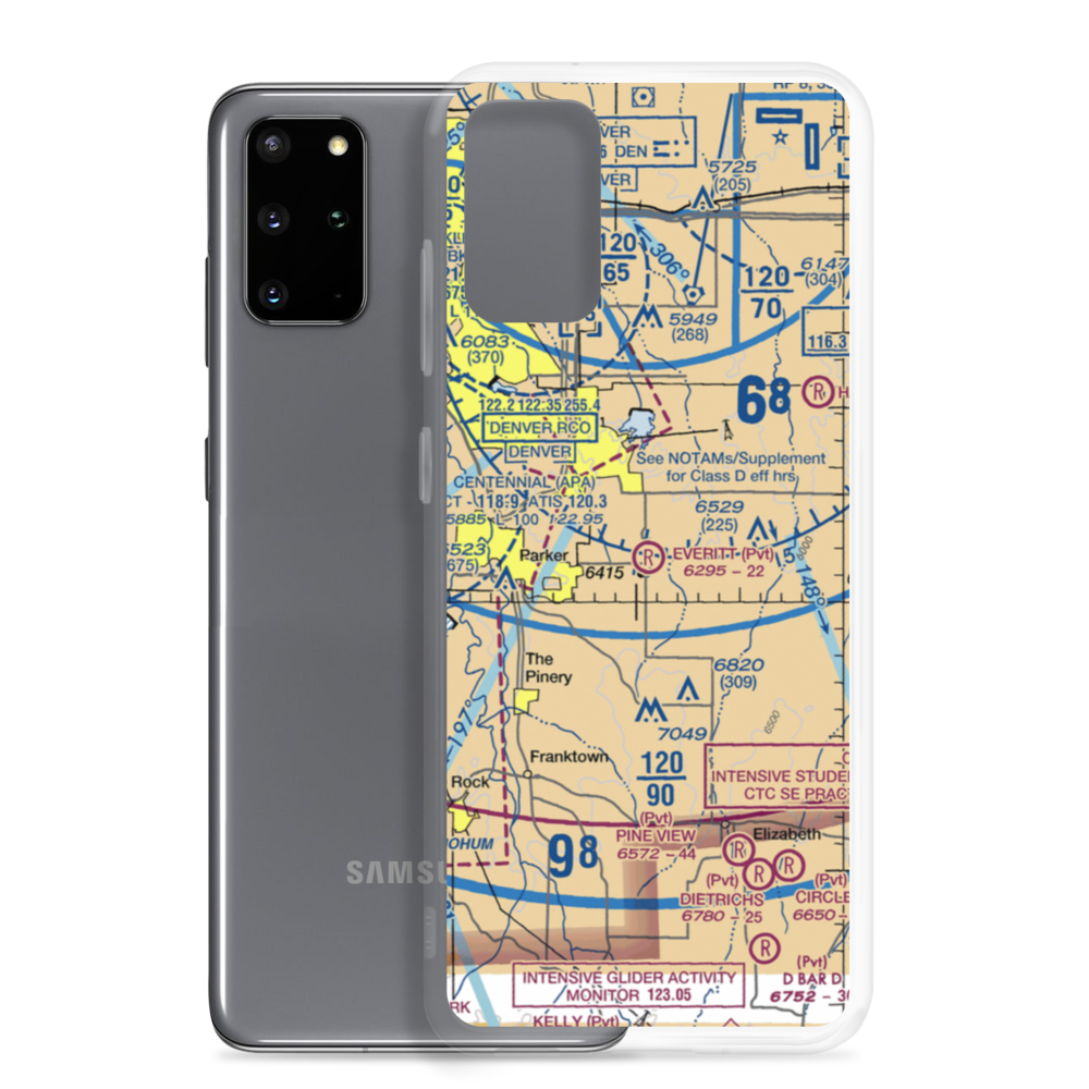 Everitt Airport (1CO8) VFR Sectional Samsung Case Samsung Galaxy S20 Plus model shown