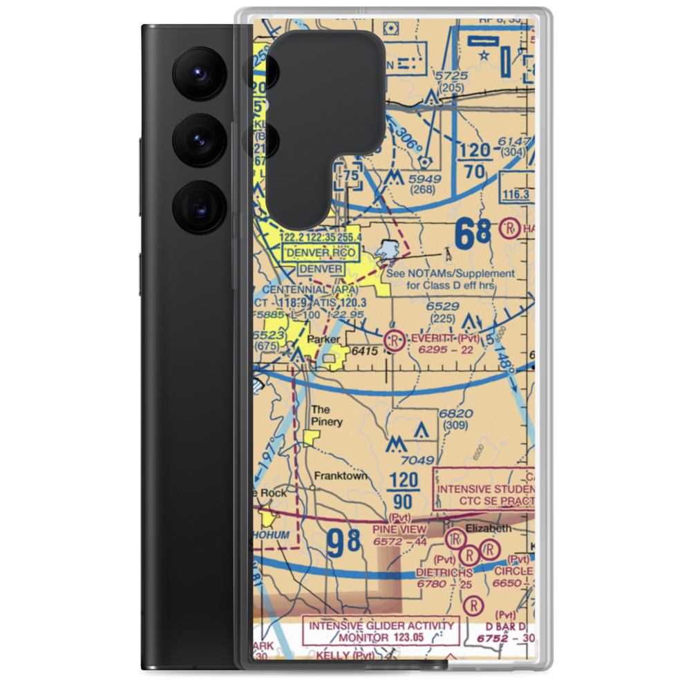 Everitt Airport (1CO8) VFR Sectional Samsung Case Samsung Galaxy S22 Ultra model shown