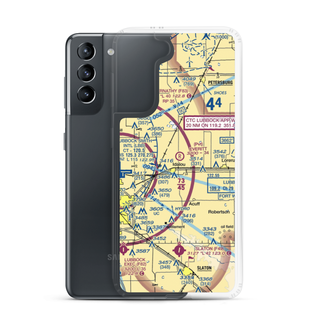Everitt Airport (2TX6) VFR Sectional Samsung Case Samsung Galaxy S21 model shown