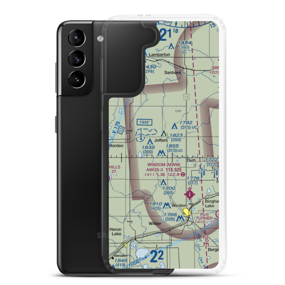 Ewen Landing Field (81MN) VFR Sectional Samsung Case Samsung Galaxy S21 Plus model shown