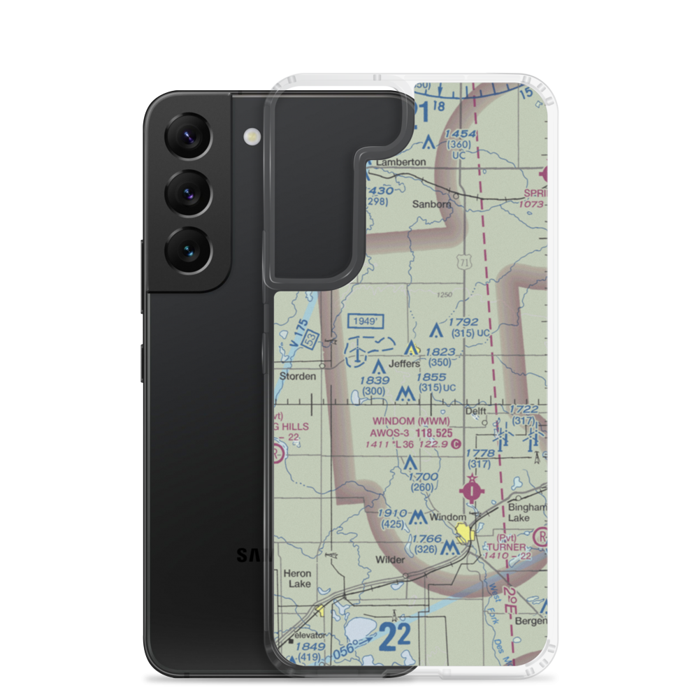 Ewen Landing Field (81MN) VFR Sectional Samsung Case Samsung Galaxy S22 model shown