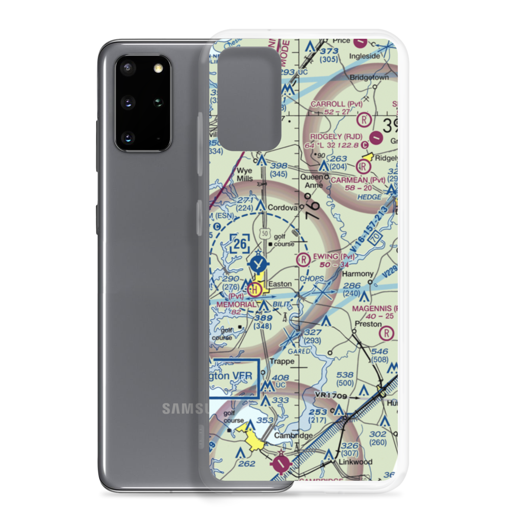 Ewing Airport (MD28) VFR Sectional Samsung Case Samsung Galaxy S20 Plus model shown