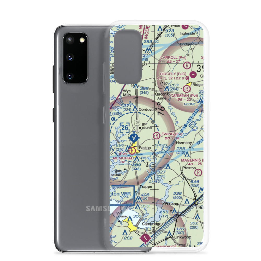 Ewing Airport (MD28) VFR Sectional Samsung Case Samsung Galaxy S20 model shown