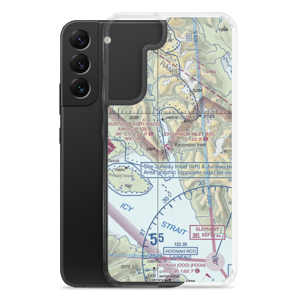 Excursion Inlet Seaplane Base (EXI) VFR Sectional Samsung Case Samsung Galaxy S22 Plus model shown