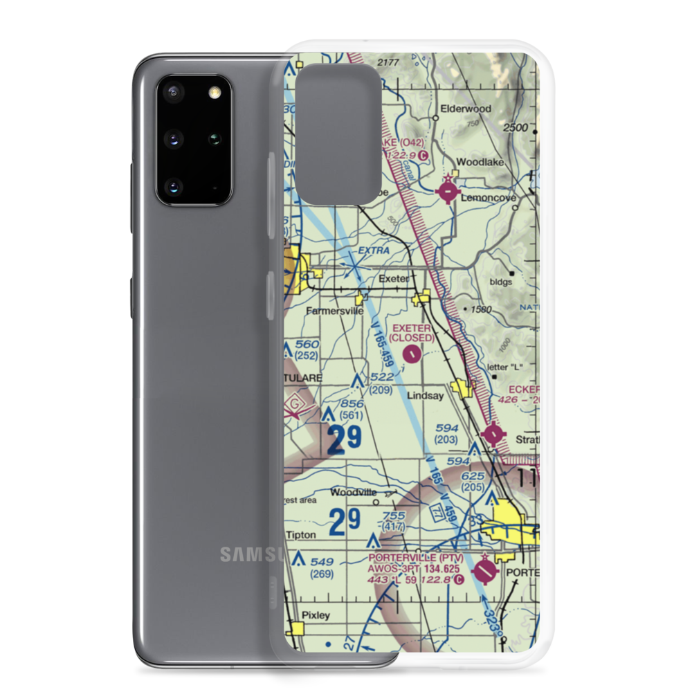 Exeter Airport (O63) VFR Sectional Samsung Case Samsung Galaxy S20 Plus model shown