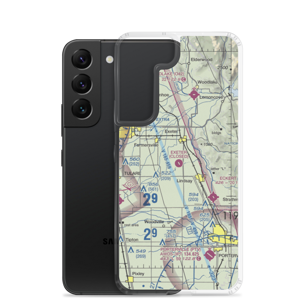 Exeter Airport (O63) VFR Sectional Samsung Case Samsung Galaxy S22 model shown