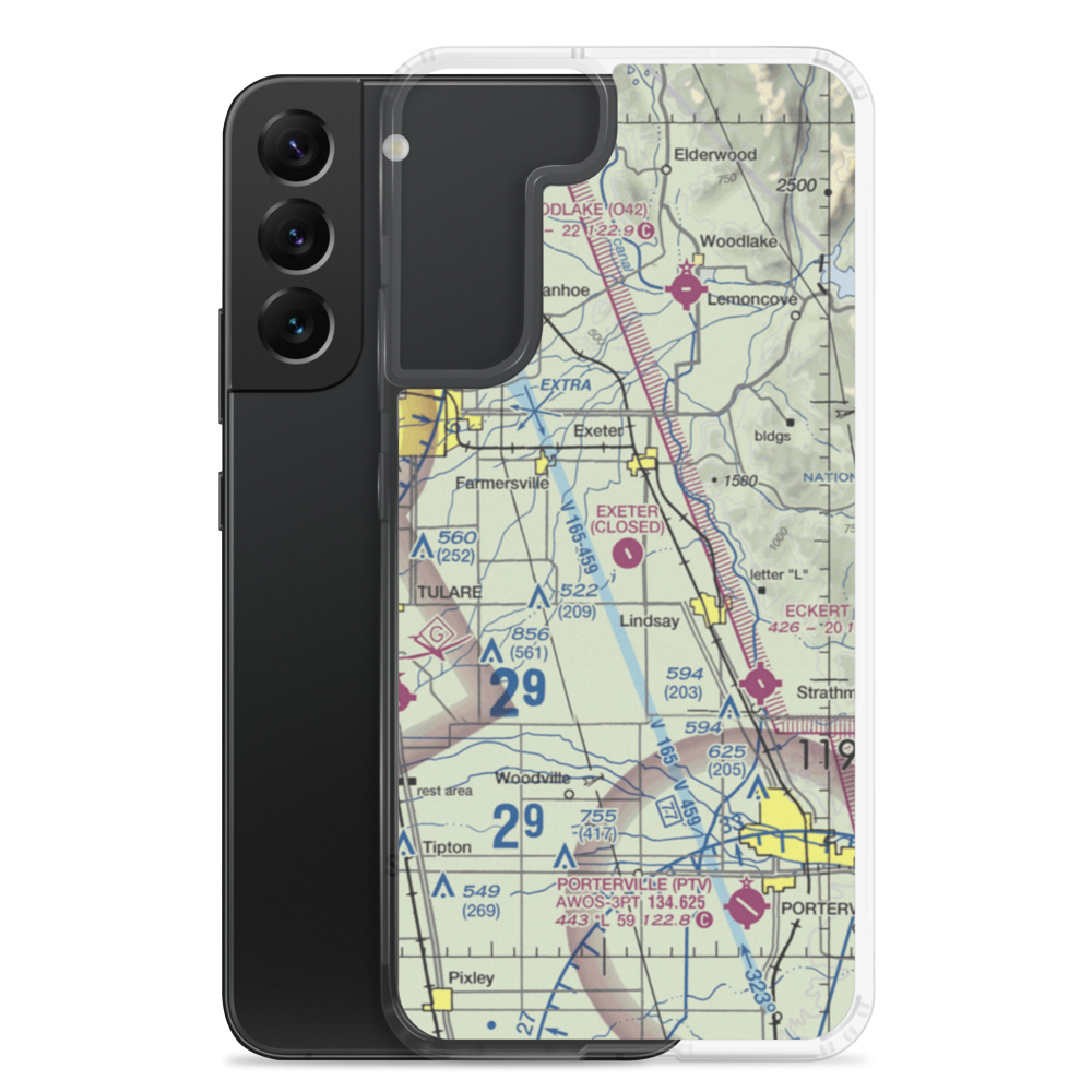 Exeter Airport (O63) VFR Sectional Samsung Case Samsung Galaxy S22 Plus model shown