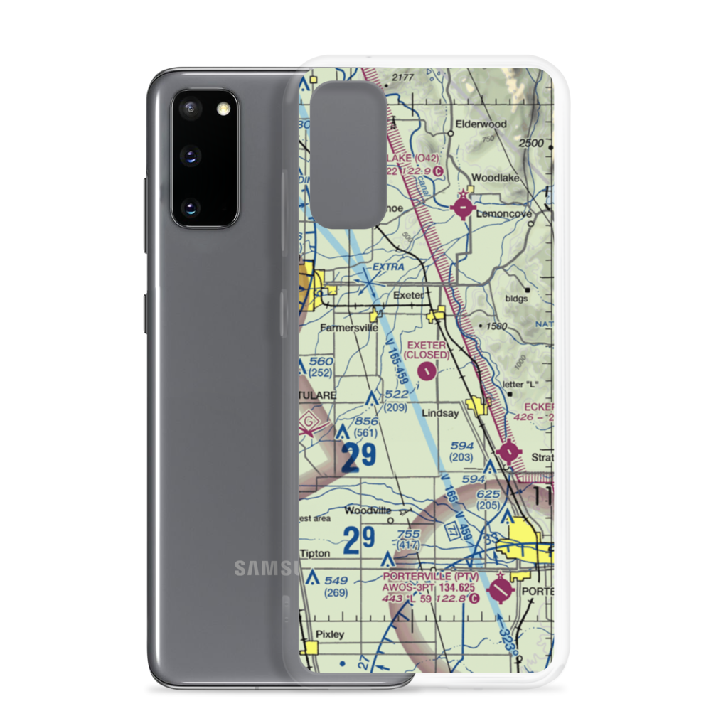 Exeter Airport (O63) VFR Sectional Samsung Case Samsung Galaxy S20 model shown