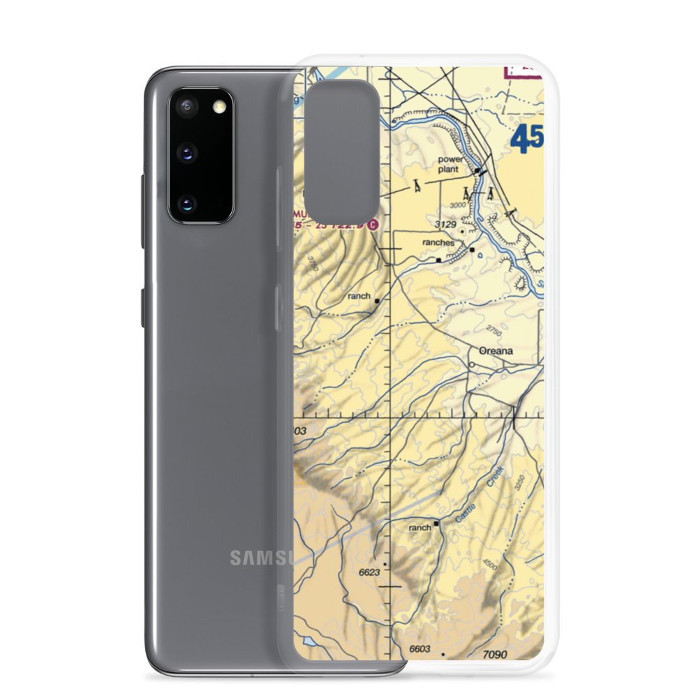 Ez Lope Ranch Airport (0ID5) VFR Sectional Samsung Case Samsung Galaxy S20 model shown