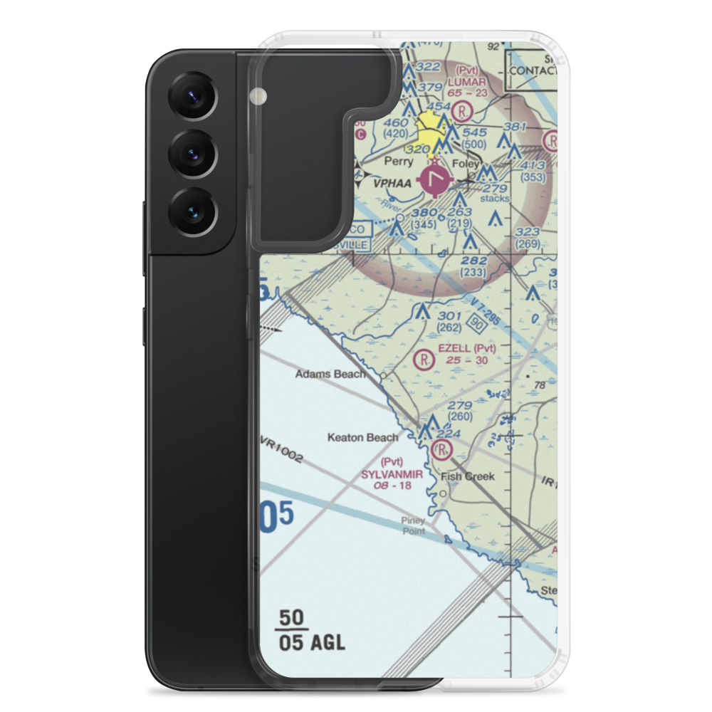 Ezell Airport (5FL1) VFR Sectional Samsung Case Samsung Galaxy S22 Plus model shown