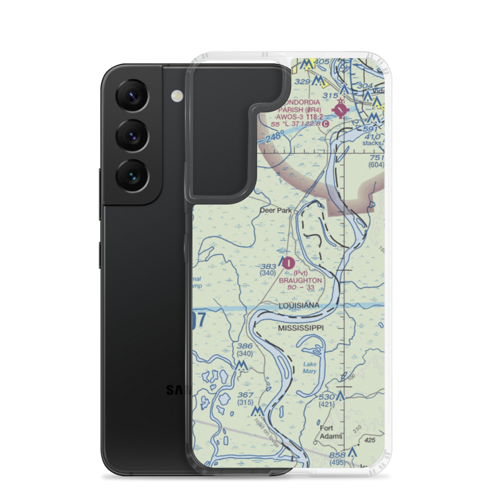F L Braughton Airport (LA40) VFR Sectional Samsung Case Samsung Galaxy S22 model shown