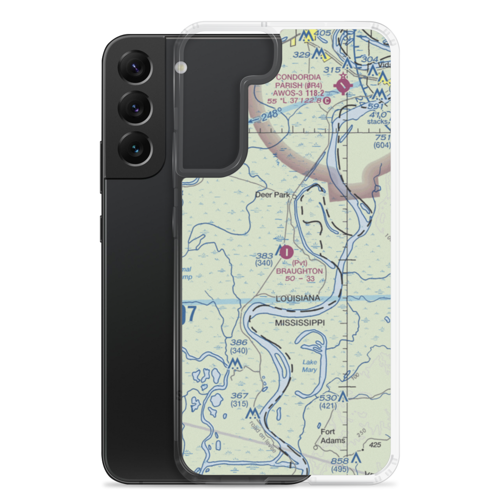 F L Braughton Airport (LA40) VFR Sectional Samsung Case Samsung Galaxy S22 Plus model shown