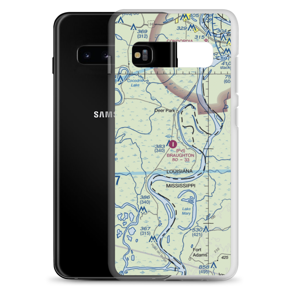 F L Braughton Airport (LA40) VFR Sectional Samsung Case Samsung Galaxy S10+ model shown