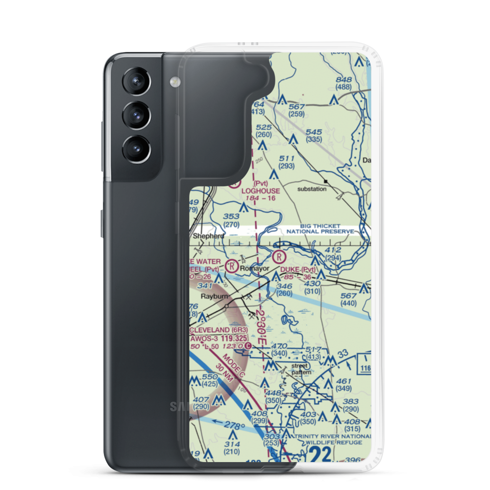 F R Duke Farm Airport (XS72) VFR Sectional Samsung Case Samsung Galaxy S21 model shown