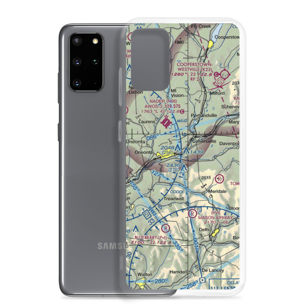 F&F Airpark Airport (NY25) VFR Sectional Samsung Case Samsung Galaxy S20 Plus model shown