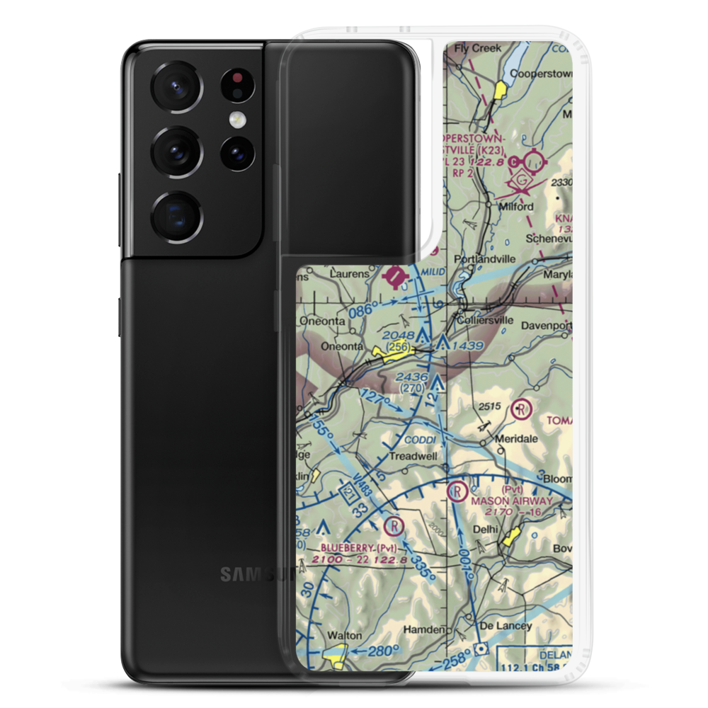 F&F Airpark Airport (NY25) VFR Sectional Samsung Case Samsung Galaxy S21 Ultra model shown