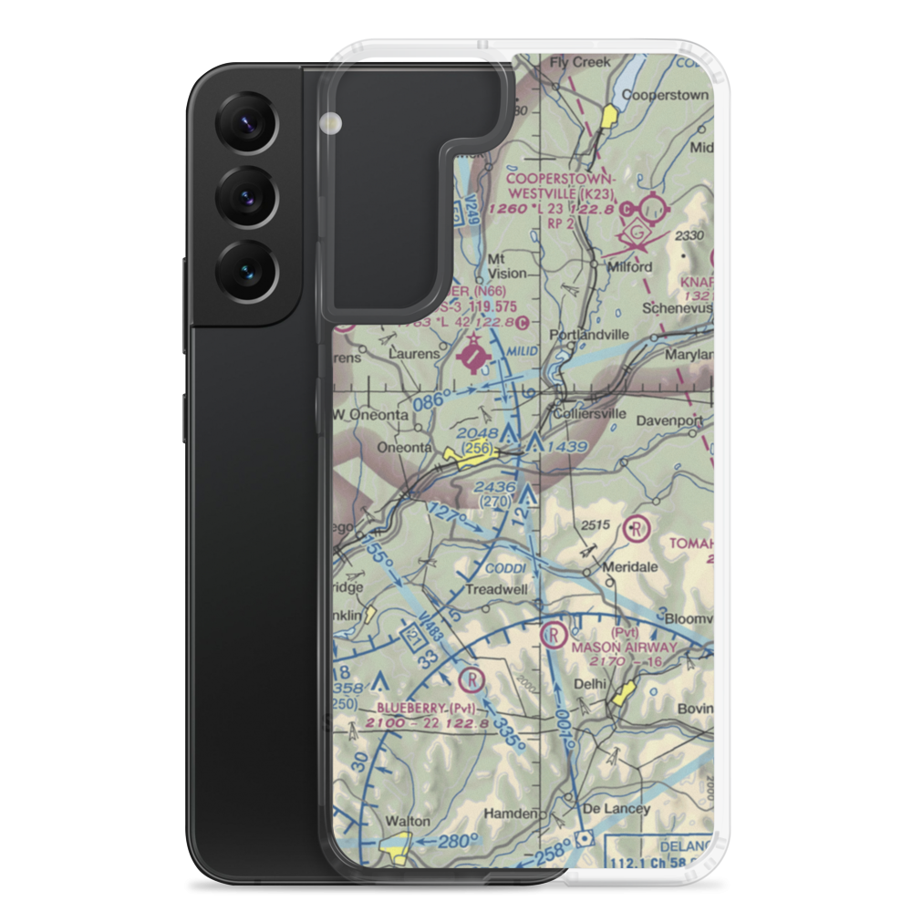 F&F Airpark Airport (NY25) VFR Sectional Samsung Case Samsung Galaxy S22 Plus model shown