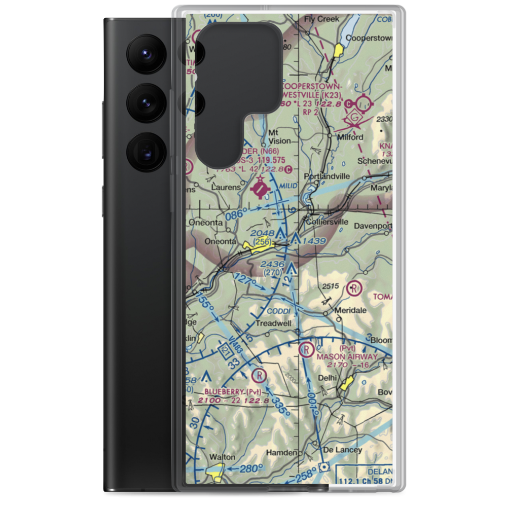F&F Airpark Airport (NY25) VFR Sectional Samsung Case Samsung Galaxy S22 Ultra model shown
