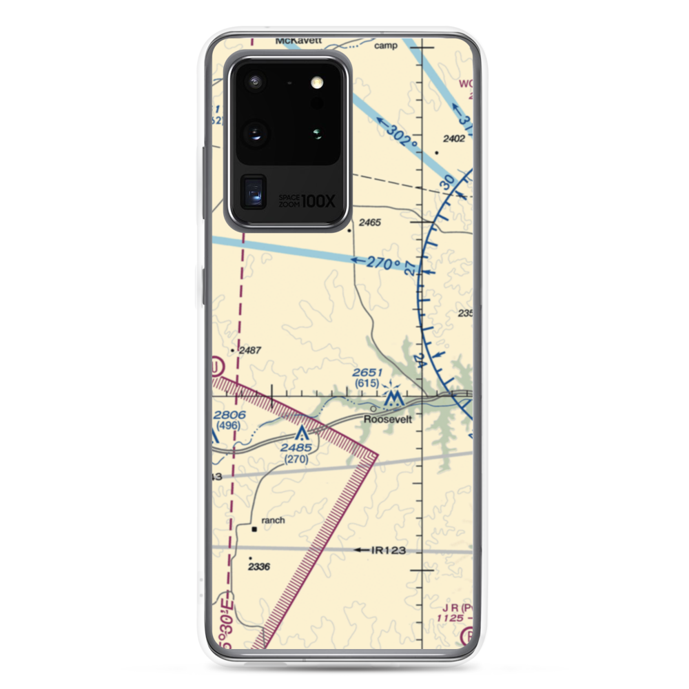 F-6 Ranch Air Field (US-0137) VFR Sectional Samsung Case Samsung Galaxy S20 Ultra model shown