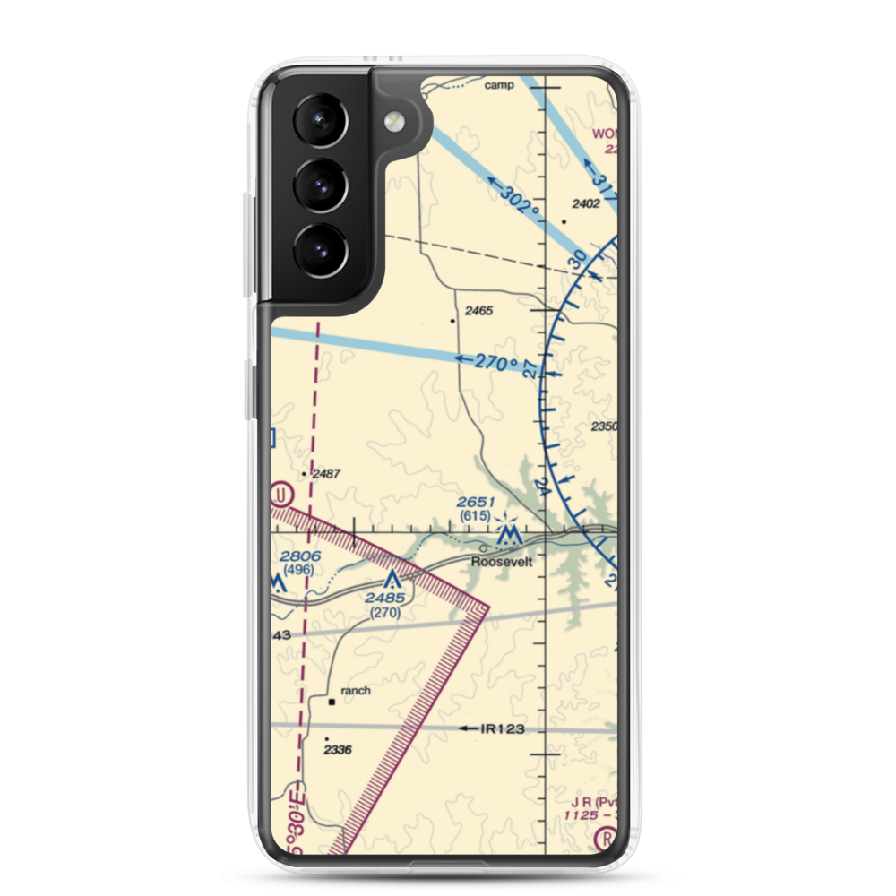 F-6 Ranch Air Field (US-0137) VFR Sectional Samsung Case Samsung Galaxy S21 Plus model shown