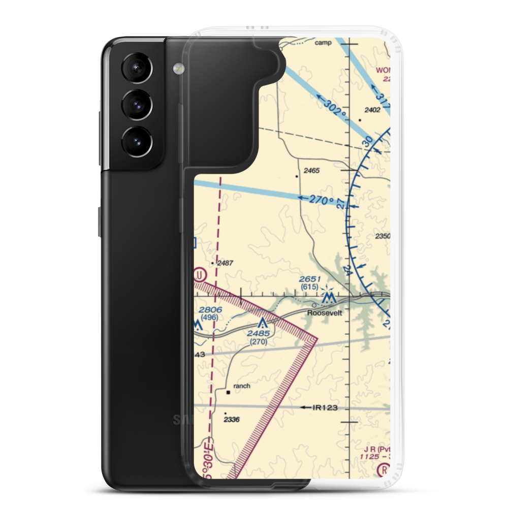 F-6 Ranch Air Field (US-0137) VFR Sectional Samsung Case Samsung Galaxy S21 Plus model shown
