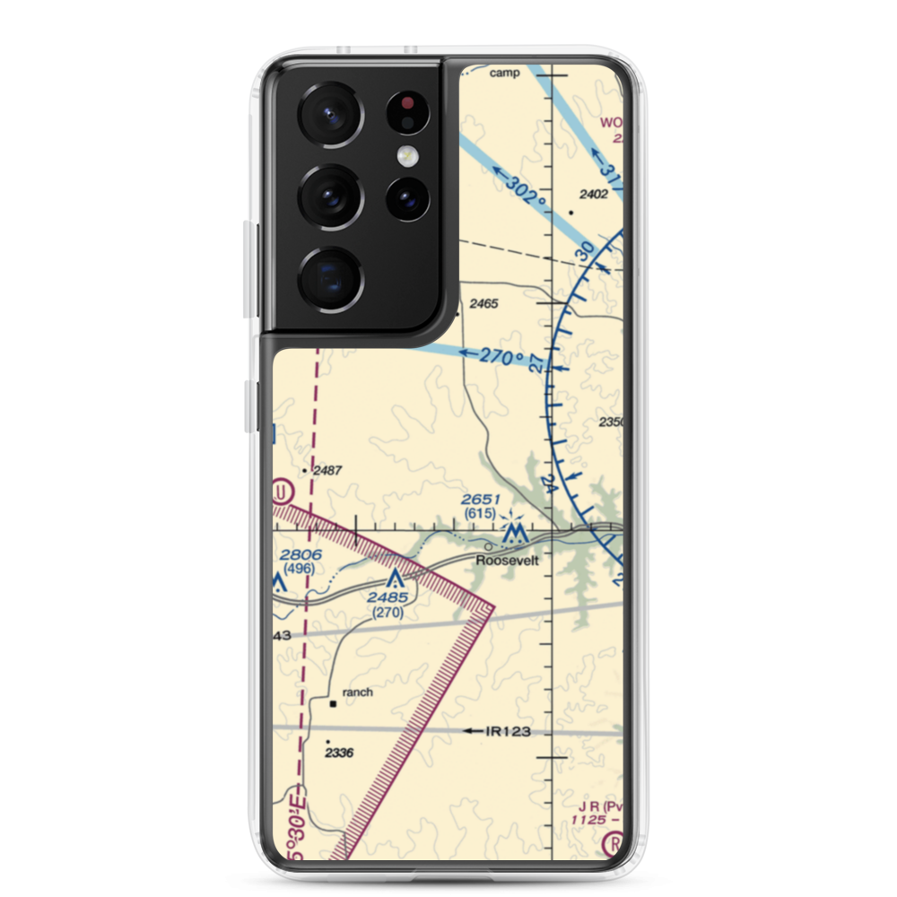 F-6 Ranch Air Field (US-0137) VFR Sectional Samsung Case Samsung Galaxy S21 Ultra model shown