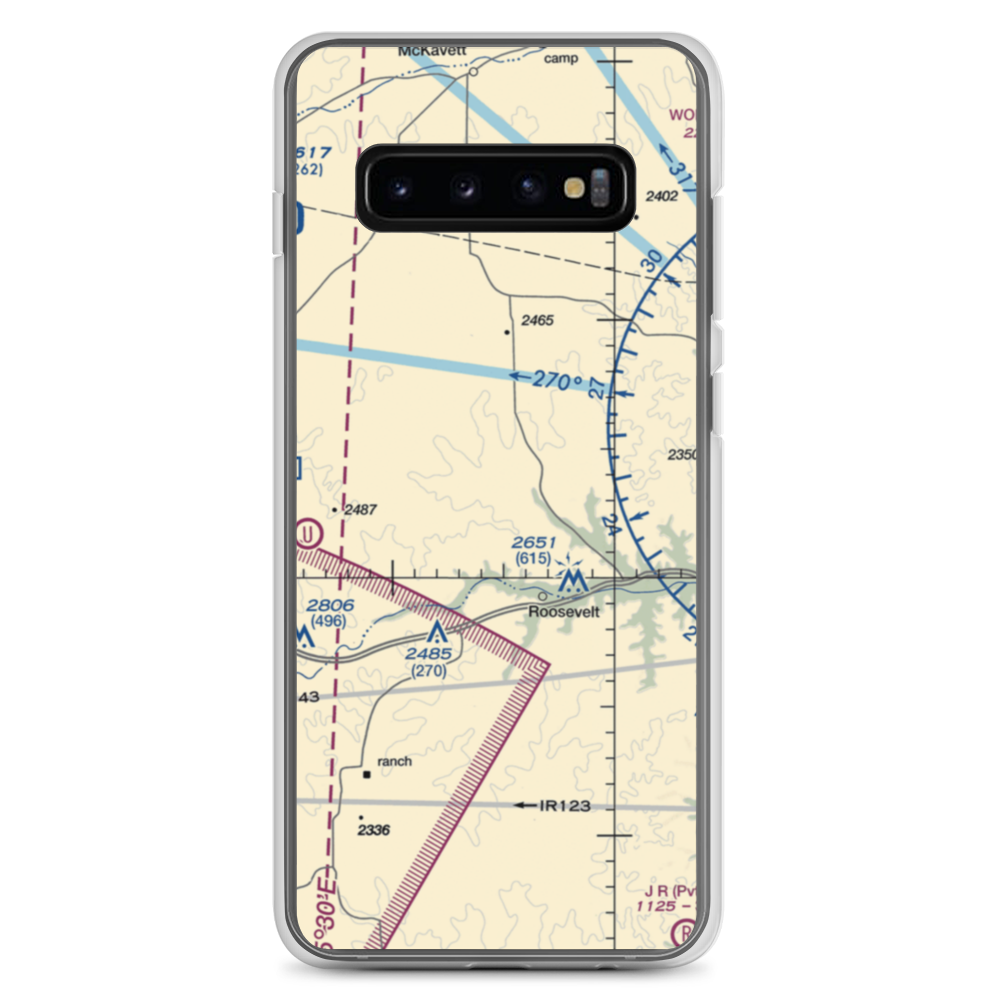 F-6 Ranch Air Field (US-0137) VFR Sectional Samsung Case Samsung Galaxy S10+ model shown