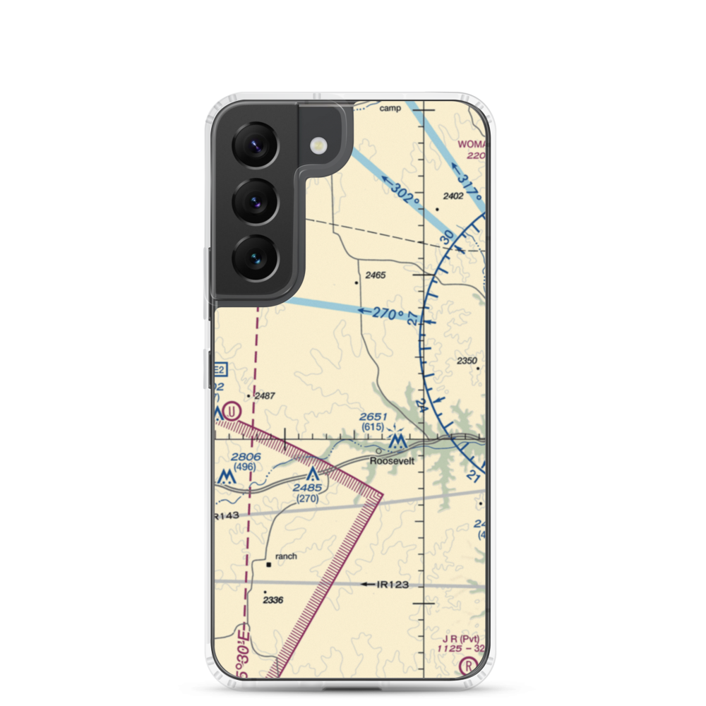 F-6 Ranch Air Field (US-0137) VFR Sectional Samsung Case Samsung Galaxy S22 model shown