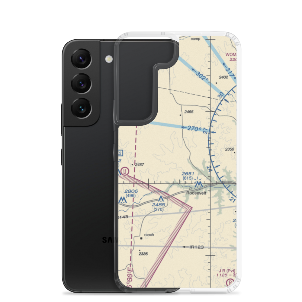 F-6 Ranch Air Field (US-0137) VFR Sectional Samsung Case Samsung Galaxy S22 model shown