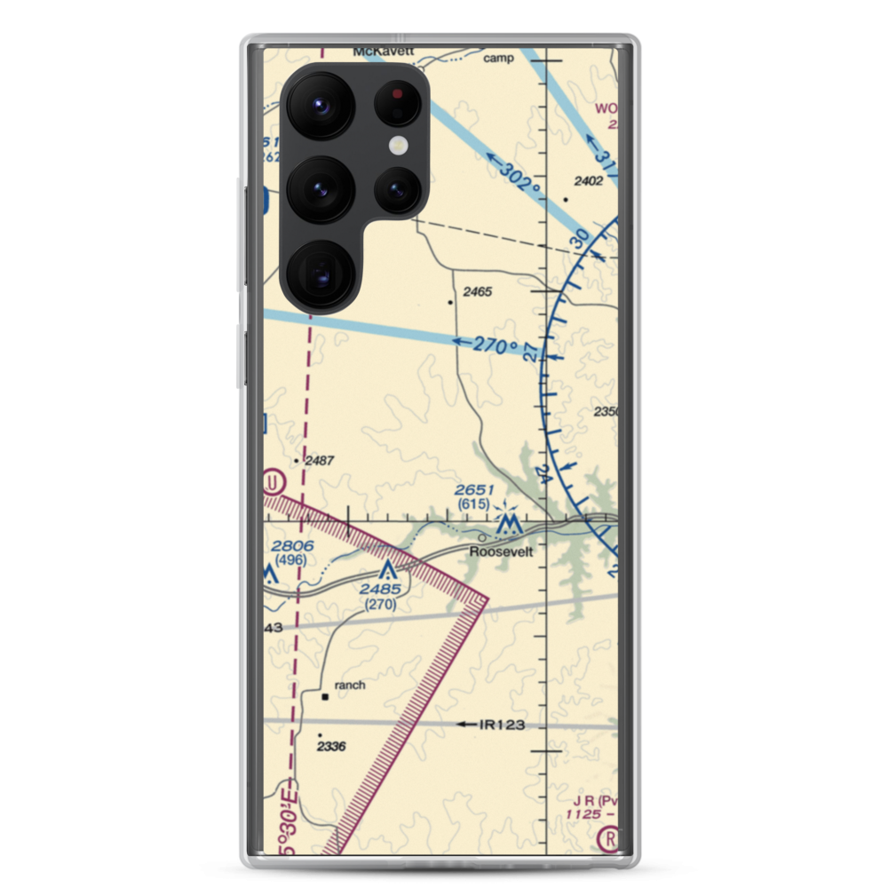 F-6 Ranch Air Field (US-0137) VFR Sectional Samsung Case Samsung Galaxy S22 Ultra model shown