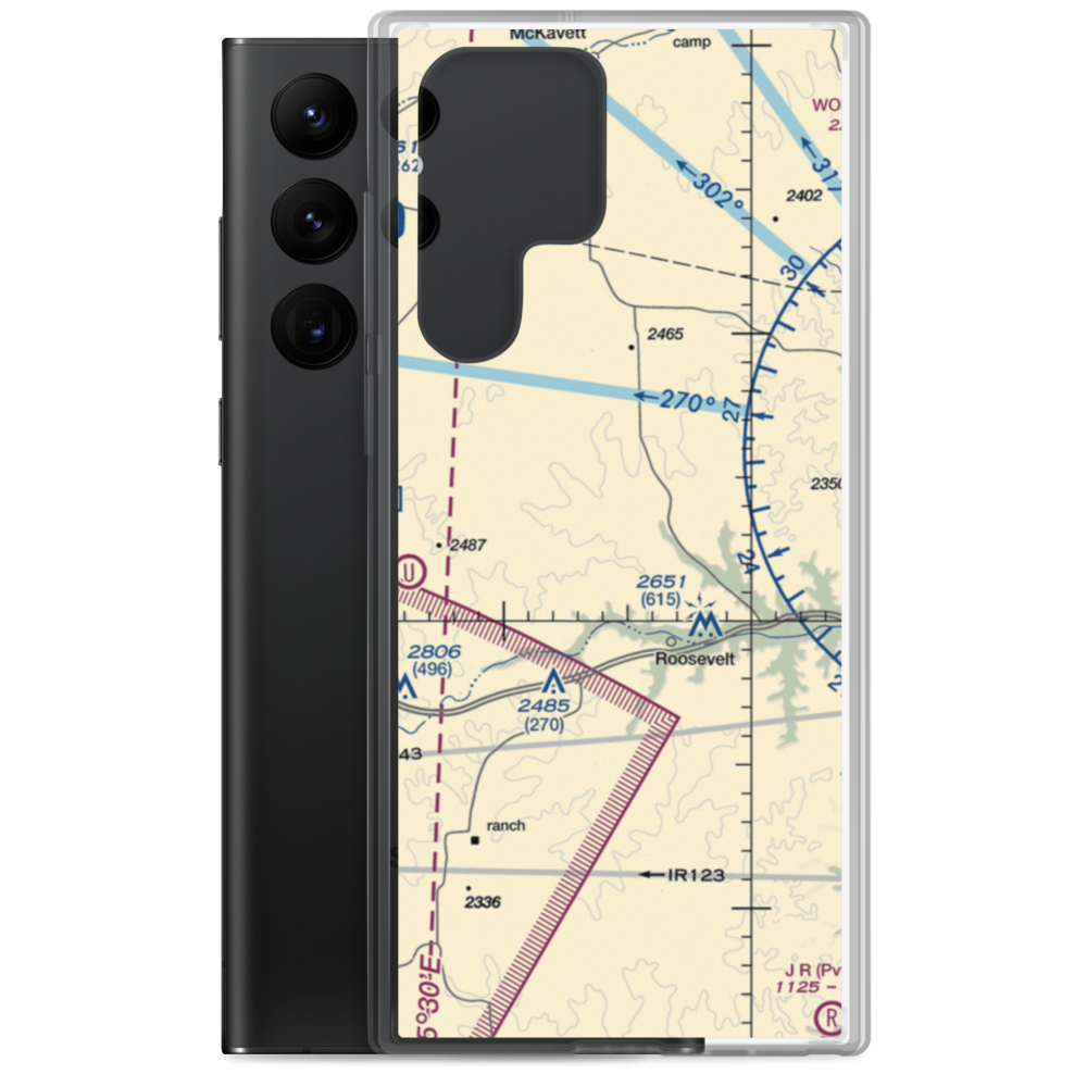 F-6 Ranch Air Field (US-0137) VFR Sectional Samsung Case Samsung Galaxy S22 Ultra model shown