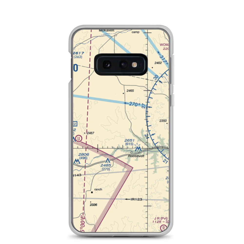 F-6 Ranch Air Field (US-0137) VFR Sectional Samsung Case Samsung Galaxy S10e model shown