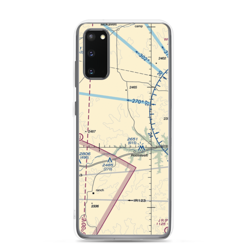 F-6 Ranch Air Field (US-0137) VFR Sectional Samsung Case Samsung Galaxy S20 model shown