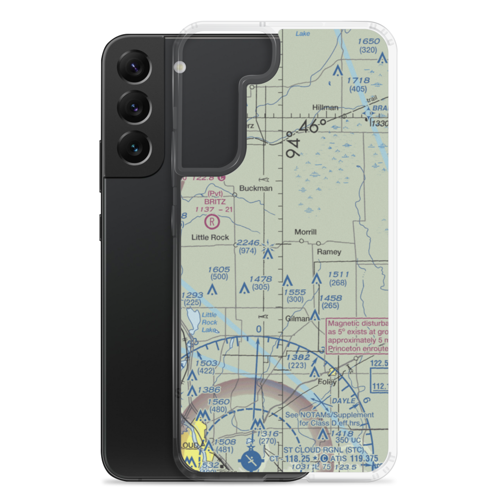 F. Dillenburg Airport (2MN9) VFR Sectional Samsung Case Samsung Galaxy S22 Plus model shown