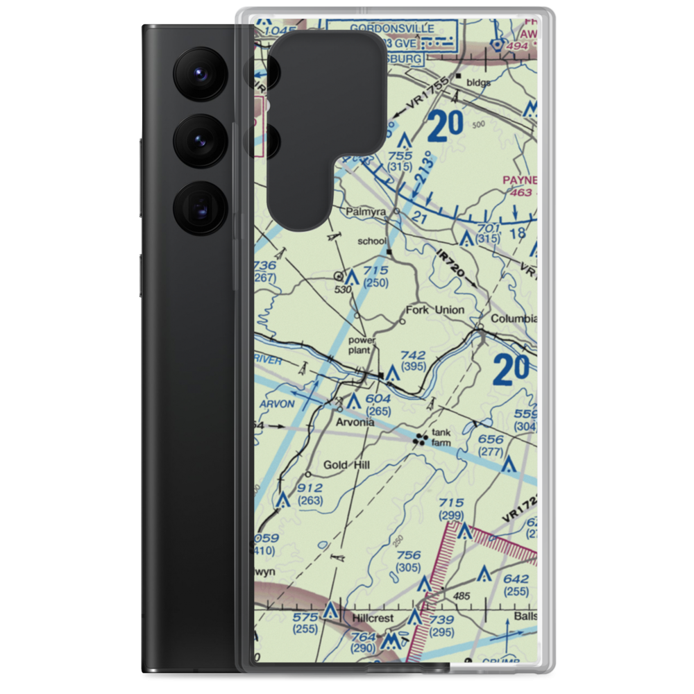 F. U. M. A. Airport (VA36) VFR Sectional Samsung Case Samsung Galaxy S22 Ultra model shown