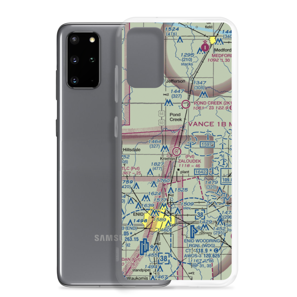 F.W. Zaloudek Airport (OK66) VFR Sectional Samsung Case Samsung Galaxy S20 Plus model shown