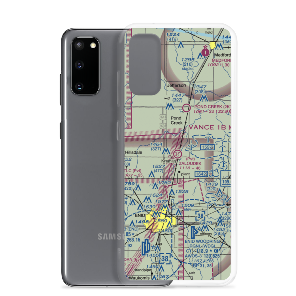F.W. Zaloudek Airport (OK66) VFR Sectional Samsung Case Samsung Galaxy S20 model shown