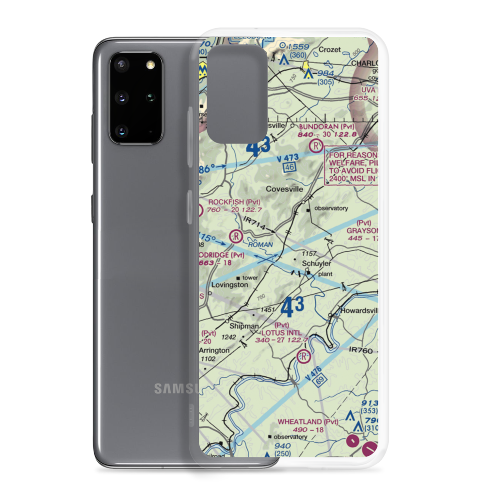 Faber Airport (VA96) VFR Sectional Samsung Case Samsung Galaxy S20 Plus model shown
