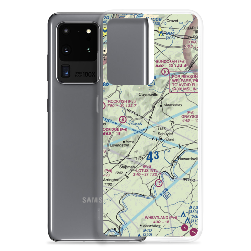 Faber Airport (VA96) VFR Sectional Samsung Case Samsung Galaxy S20 Ultra model shown