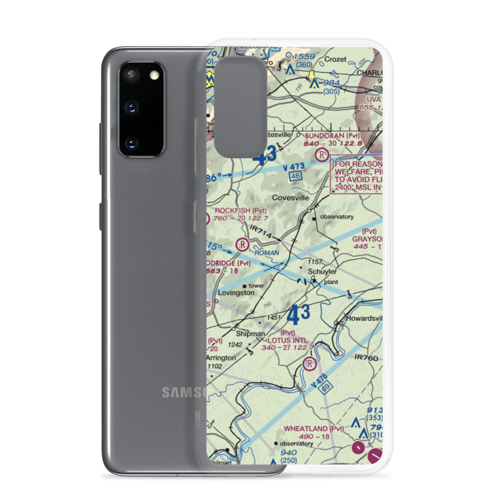 Faber Airport (VA96) VFR Sectional Samsung Case Samsung Galaxy S20 model shown