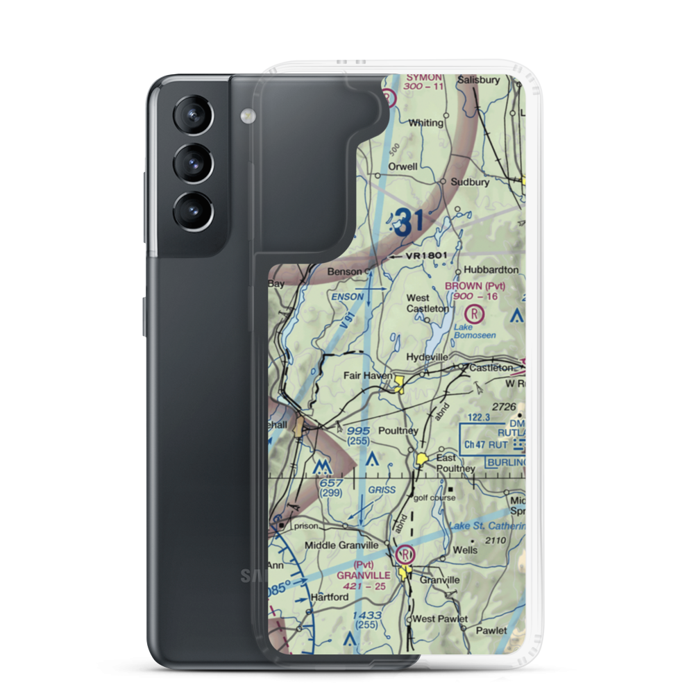 Fair Haven Municipal Airport (1B3) VFR Sectional Samsung Case Samsung Galaxy S21 model shown