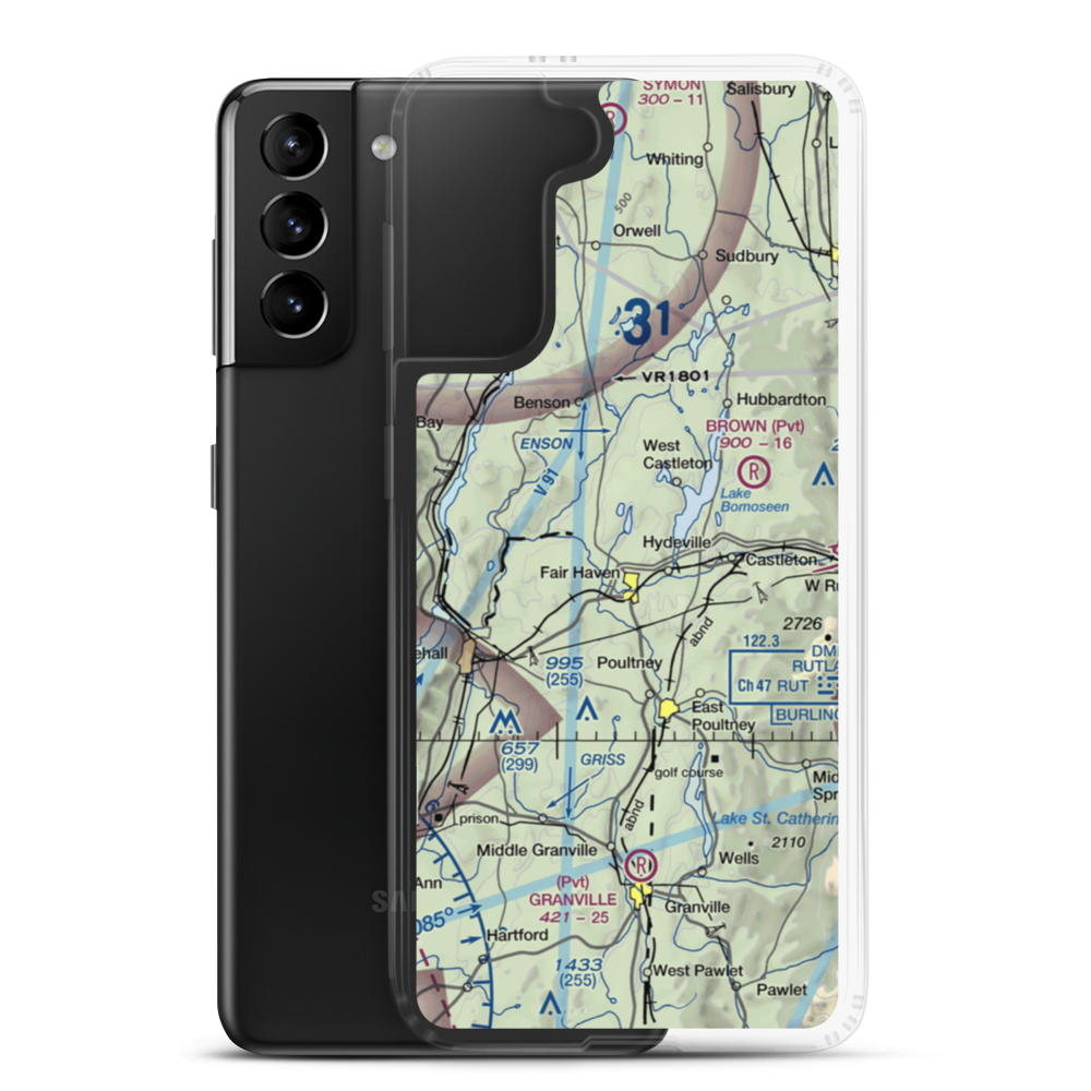 Fair Haven Municipal Airport (1B3) VFR Sectional Samsung Case Samsung Galaxy S21 Plus model shown