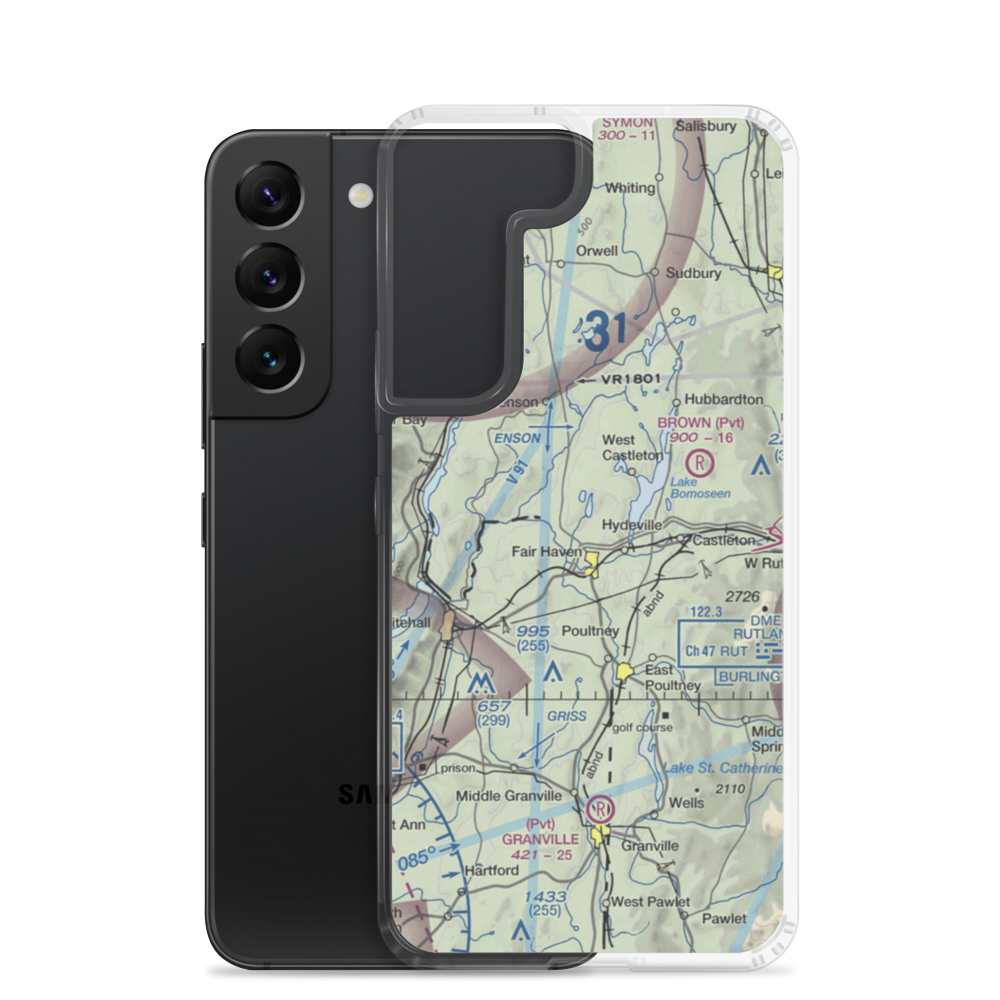 Fair Haven Municipal Airport (1B3) VFR Sectional Samsung Case Samsung Galaxy S22 model shown