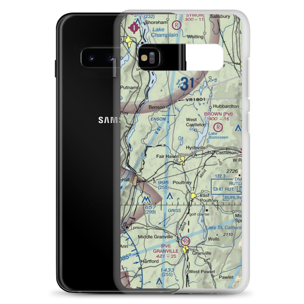Fair Haven Municipal Airport (1B3) VFR Sectional Samsung Case Samsung Galaxy S10+ model shown
