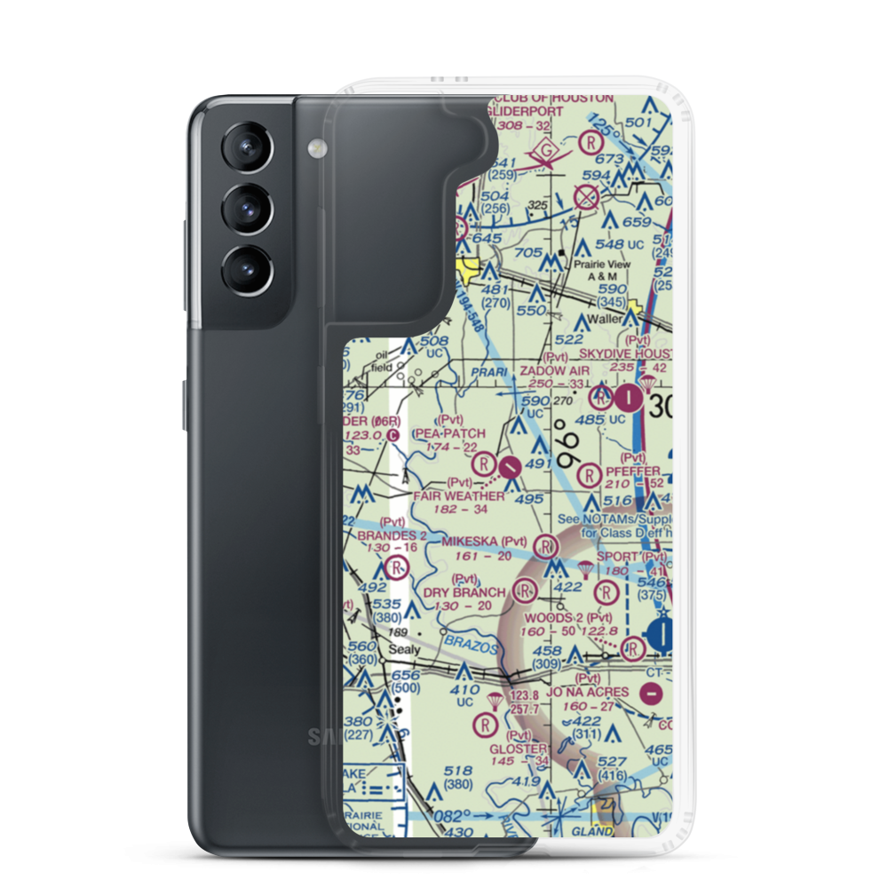 Fair Weather Field (TX42) VFR Sectional Samsung Case Samsung Galaxy S21 model shown