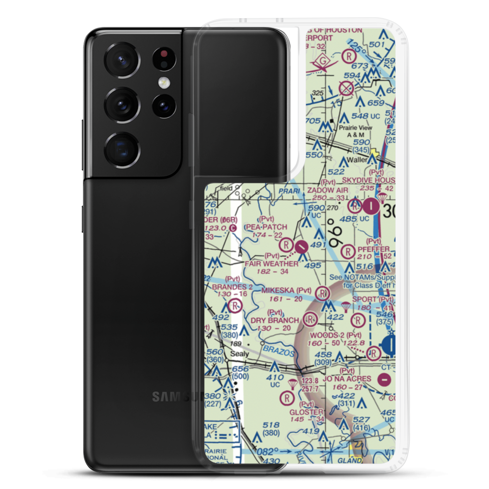 Fair Weather Field (TX42) VFR Sectional Samsung Case Samsung Galaxy S21 Ultra model shown