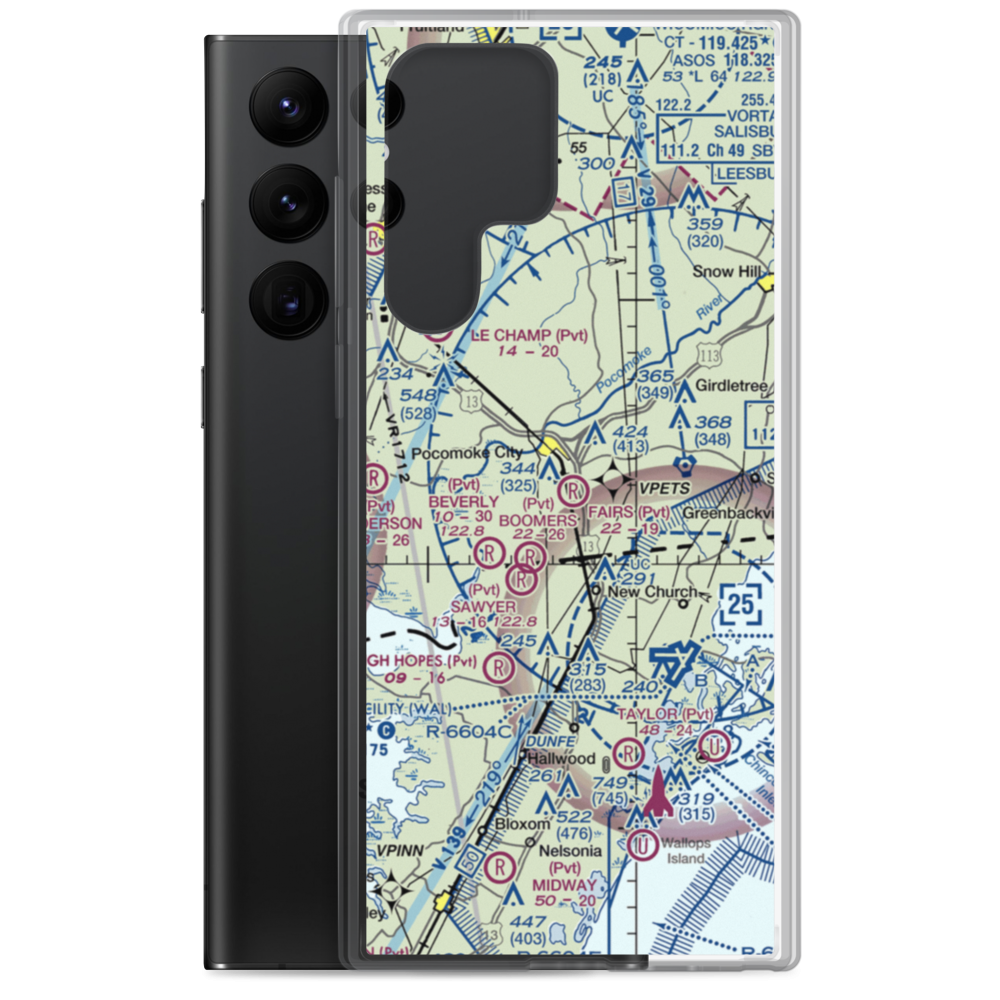 Fair's Airport (MD00) VFR Sectional Samsung Case Samsung Galaxy S22 Ultra model shown