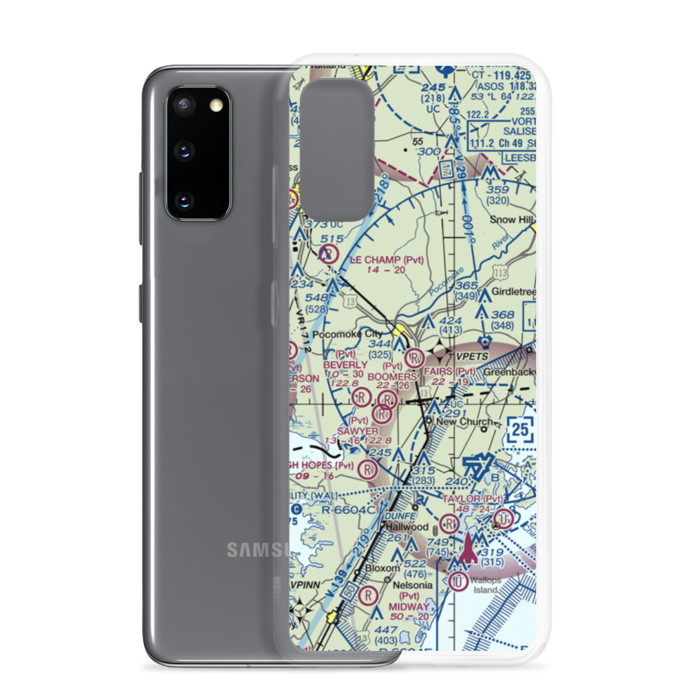 Fair's Airport (MD00) VFR Sectional Samsung Case Samsung Galaxy S20 model shown